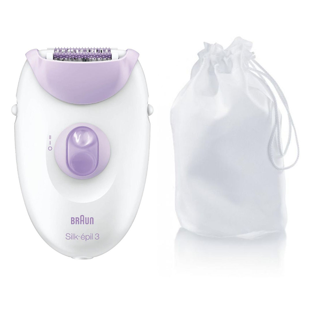 SE3170 ماكينة ازالة الشعر سيلك ابيل 3 للنساء - حقيبة تخزين - أبيض