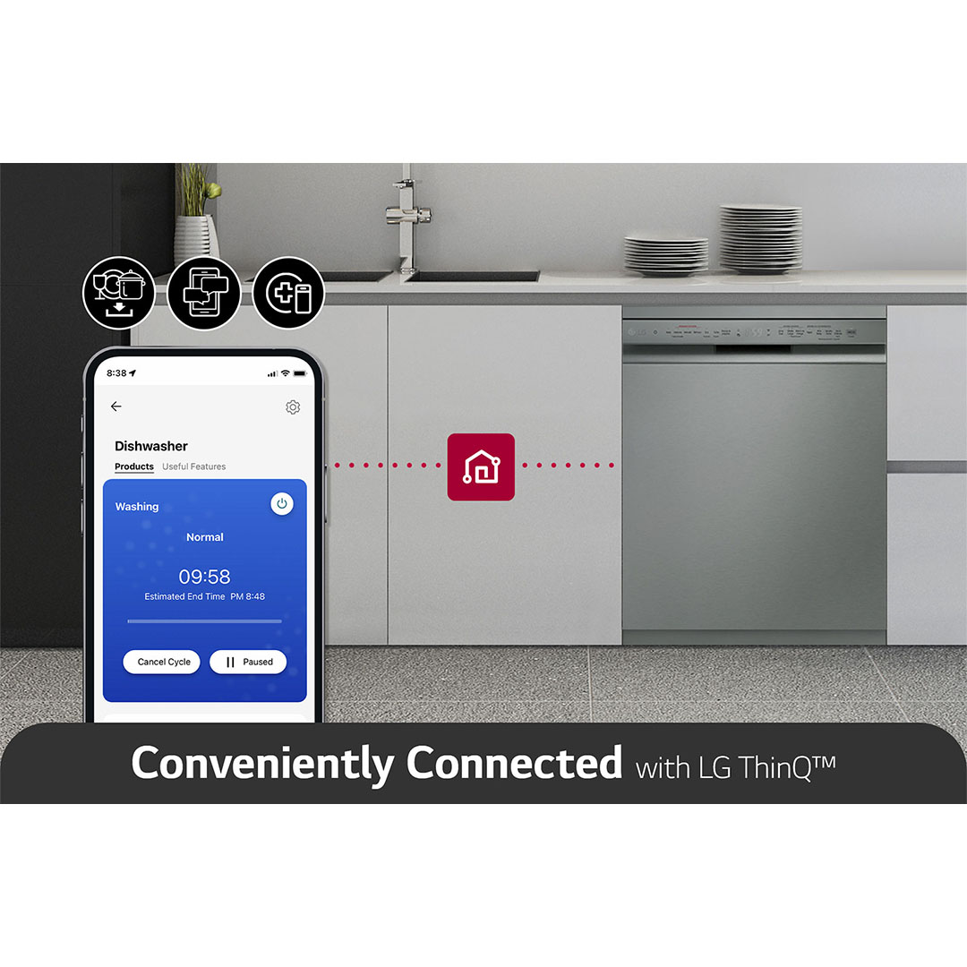 DFC532FPE غسالة أطباق 14 فرد - 10 برامج - فضي