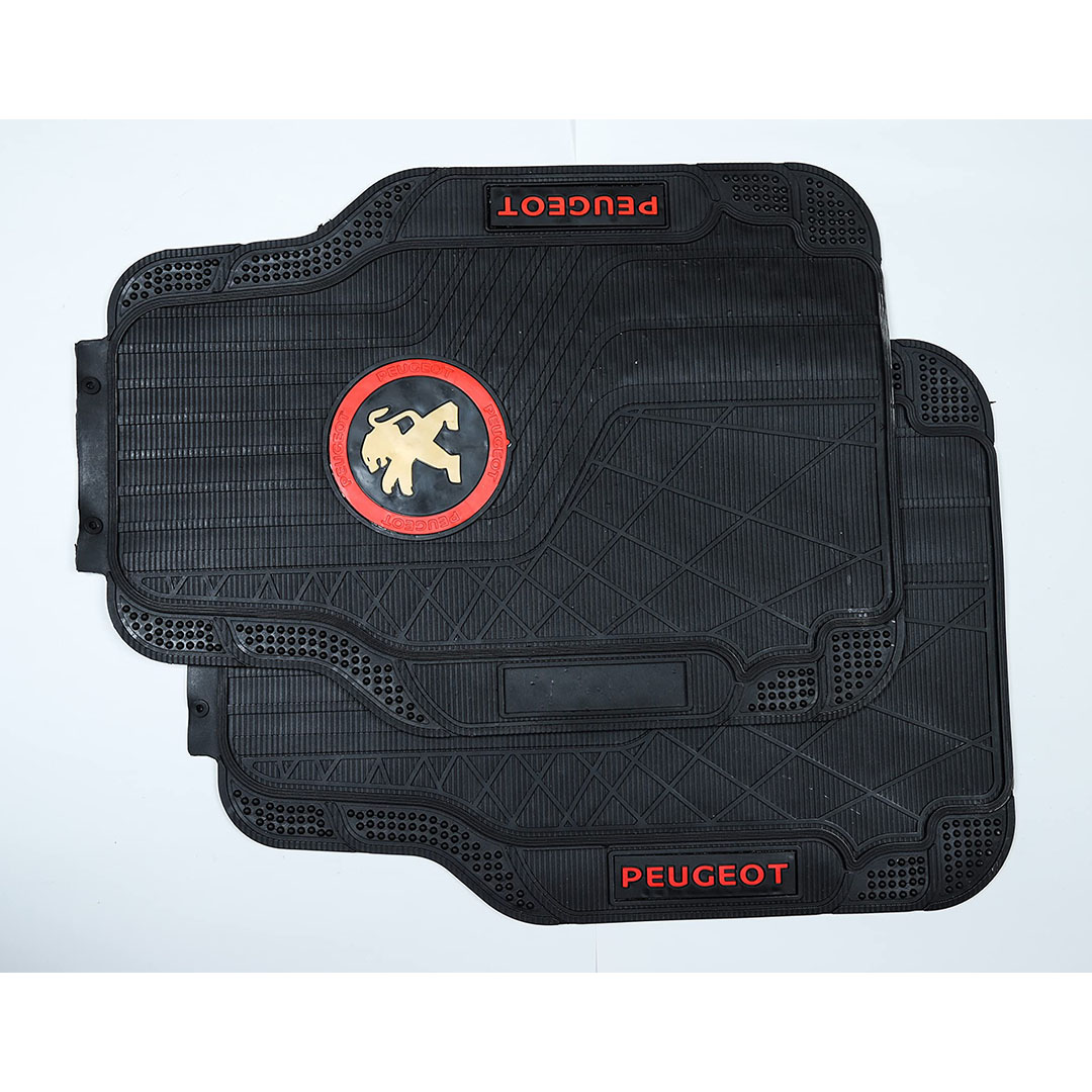 طقم دواسات لسيارة بيجو - أسود - 5 قطع