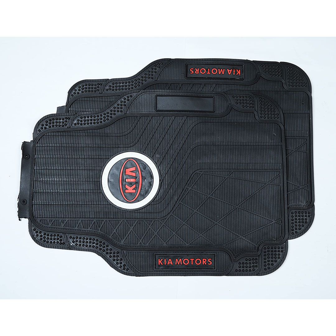 طقم دواسات لسيارة كيا - أسود - 5 قطع