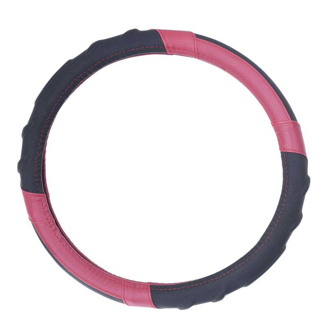 غطاء طارة دركسيون من الجلد والمطاط - وردي - 3D QUALETY-3D04