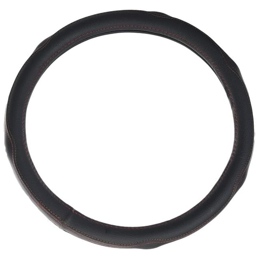 غطاء طارة دركسيون من الجلد - أسود