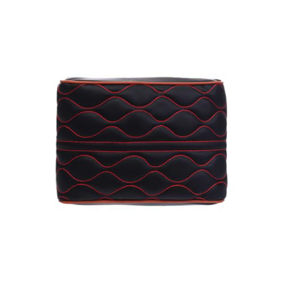 وسادة مسند ذراع وحدة التحكم المركزية تطريز متعرج - أحمر/أسود