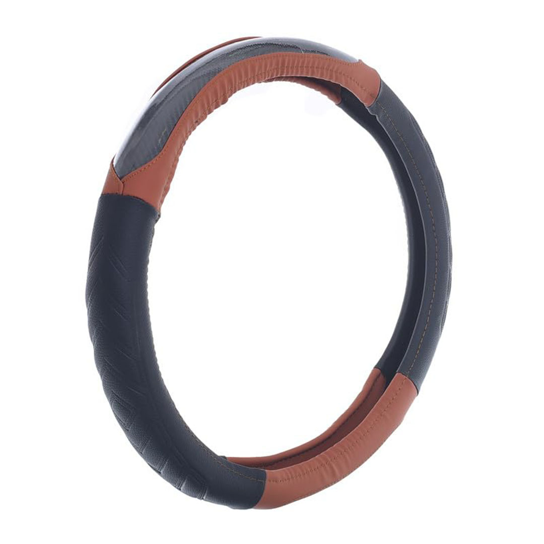 غطاء طارة دركسيون من الجلد والمطاط وألياف الكربون - هافان - QUALETY-CARBON06