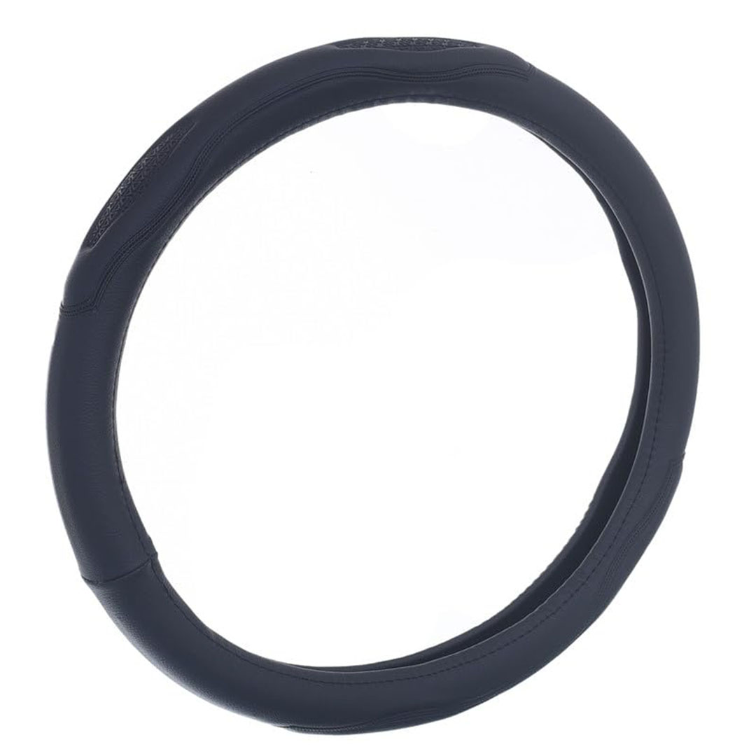 غطاء طارة دركسيون من الجلد والمطاط - أسود - Toach 07