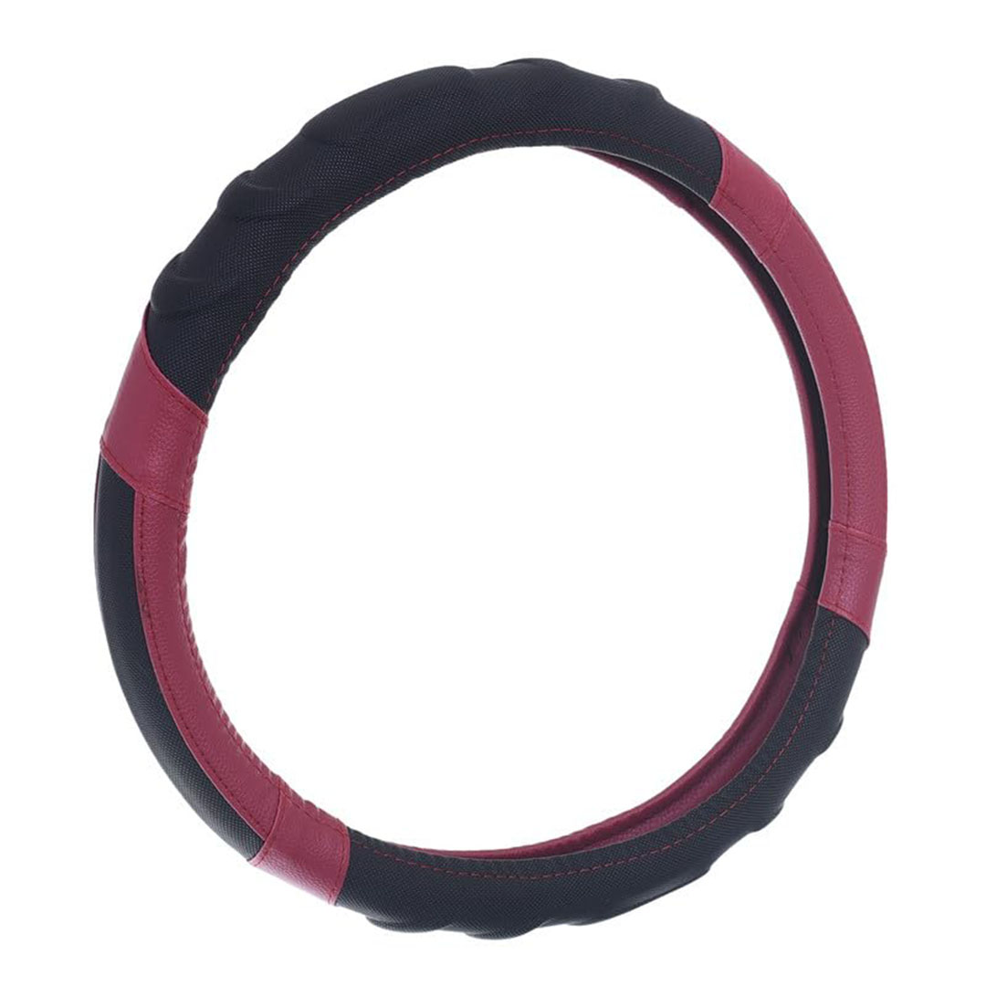 غطاء طارة دركسيون من الجلد والمطاط - وردي - 3D QUALETY-3D04