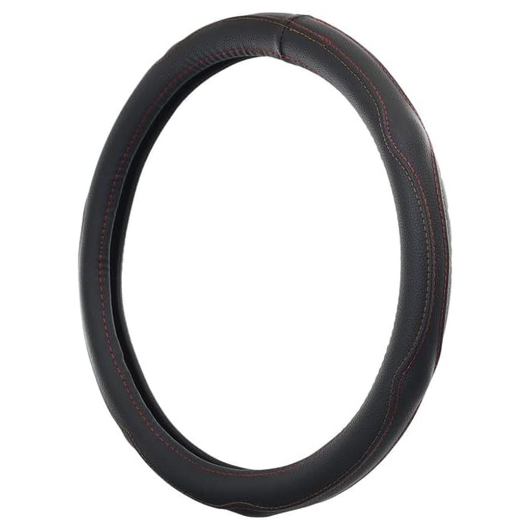 غطاء طارة دركسيون من الجلد - أسود