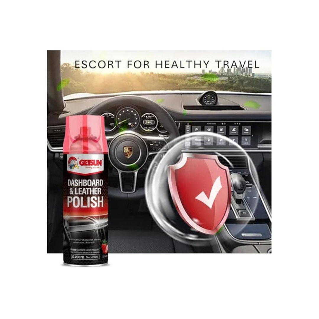 G-2007B بخاخ ملمع للتابلوه والجلد للعناية بالسيارات رائحة الفراولة