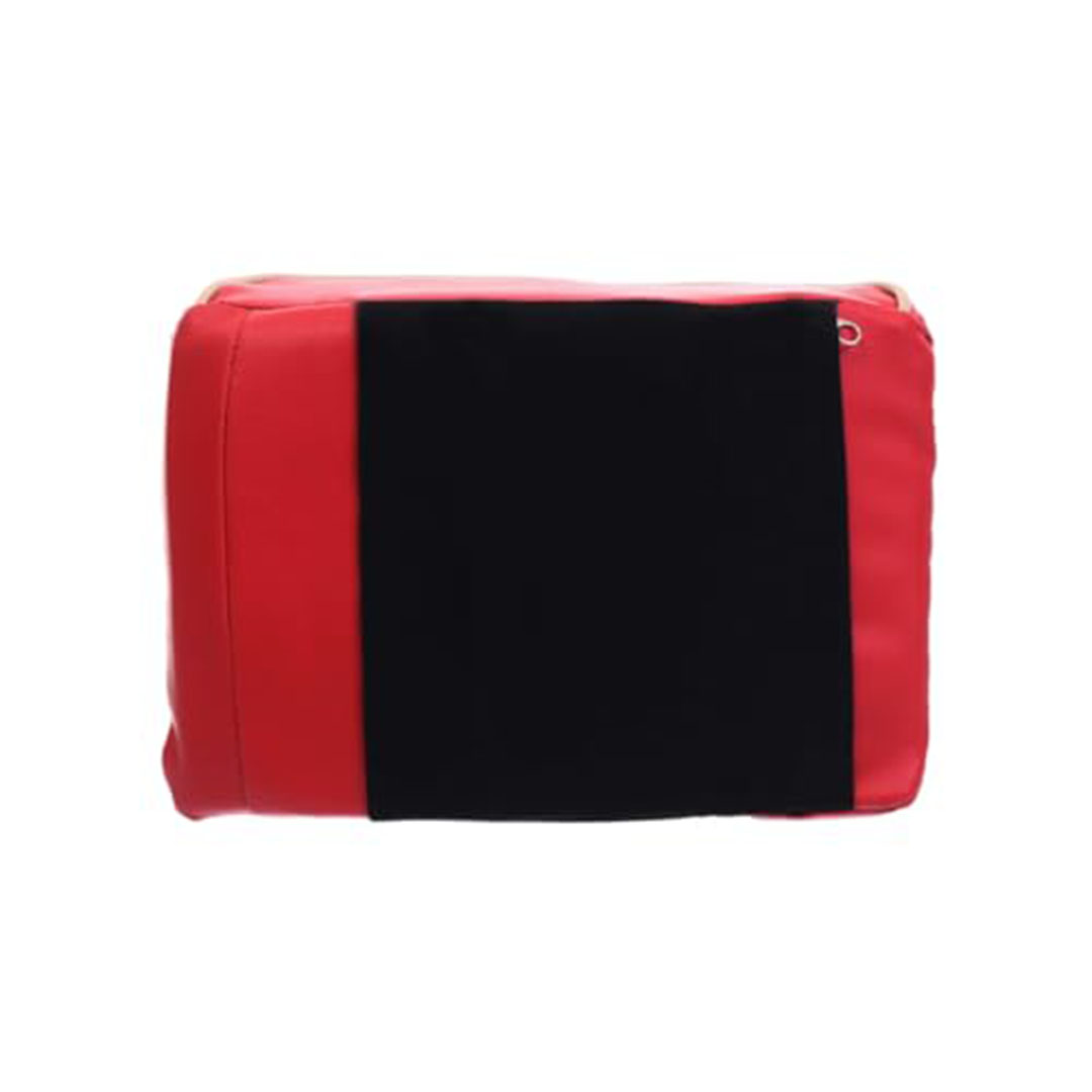 وسادة مسند ذراع الكونسول الوسطي من الجلد الطبيعي - أحمر