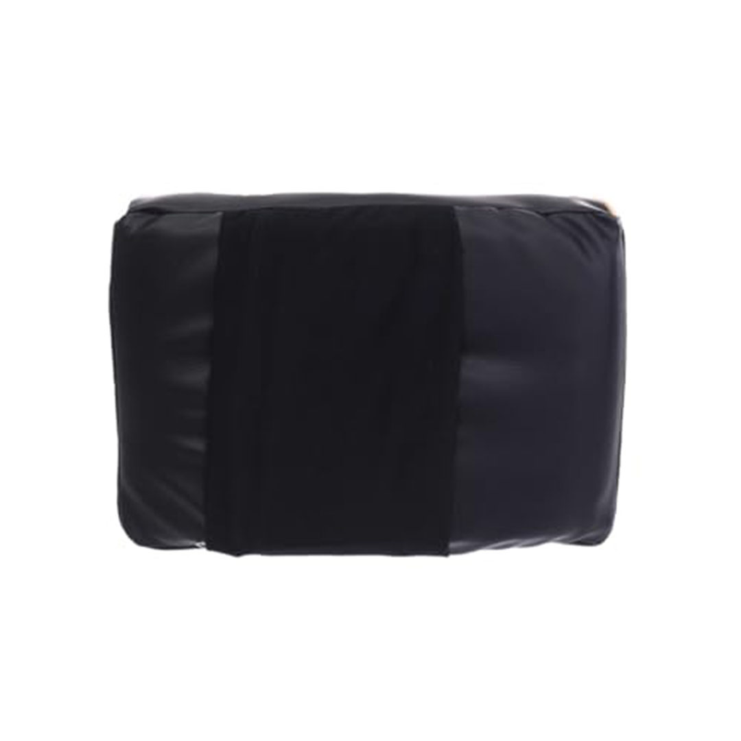 وسادة مسند ذراع الكونسول الوسطي من الجلد الطبيعي - أحمر/أسود