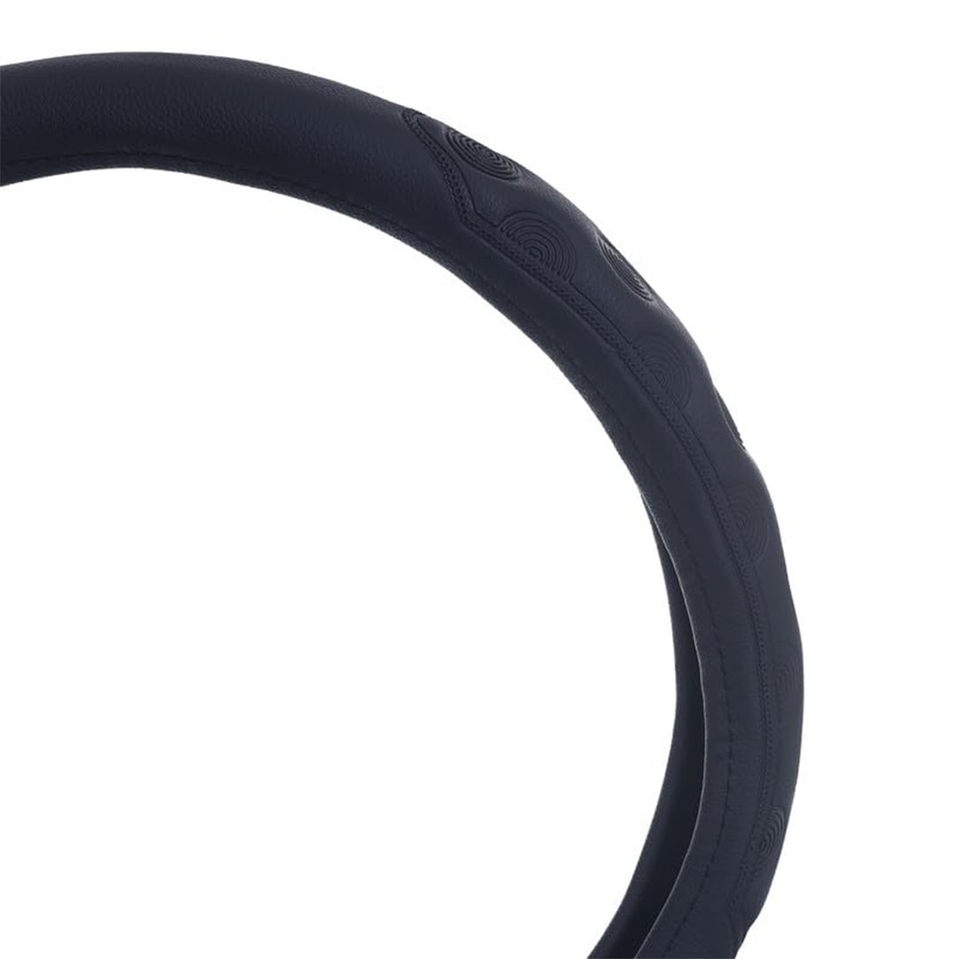 غطاء طارة دركسيون من الجلد والمطاط - أسود - Toach 06