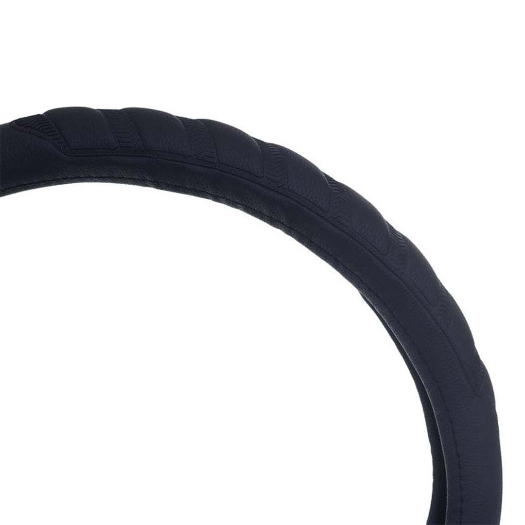 غطاء طارة دركسيون من الجلد والمطاط - أسود - Toach 08