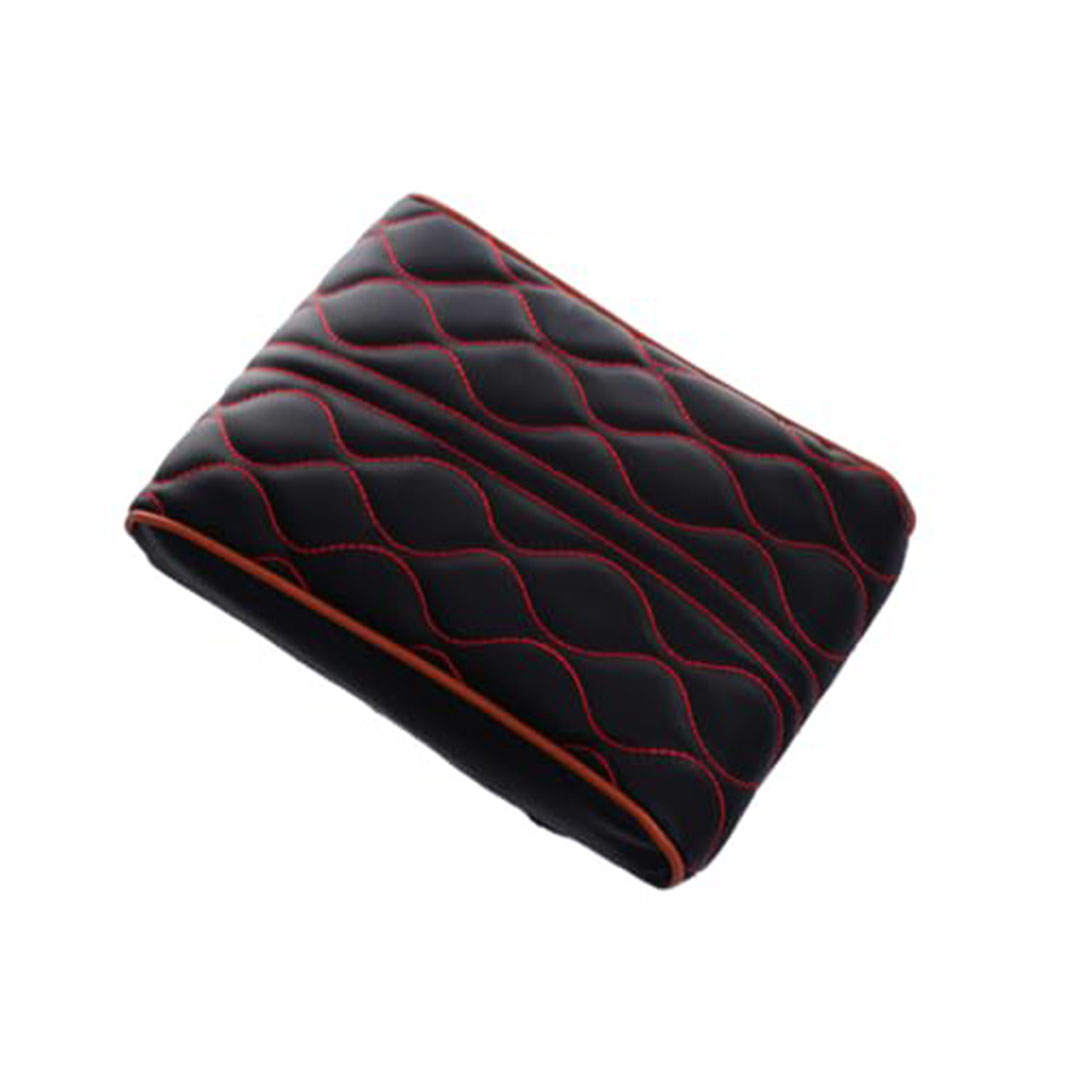 وسادة مسند ذراع وحدة التحكم المركزية تطريز متعرج - أحمر/أسود