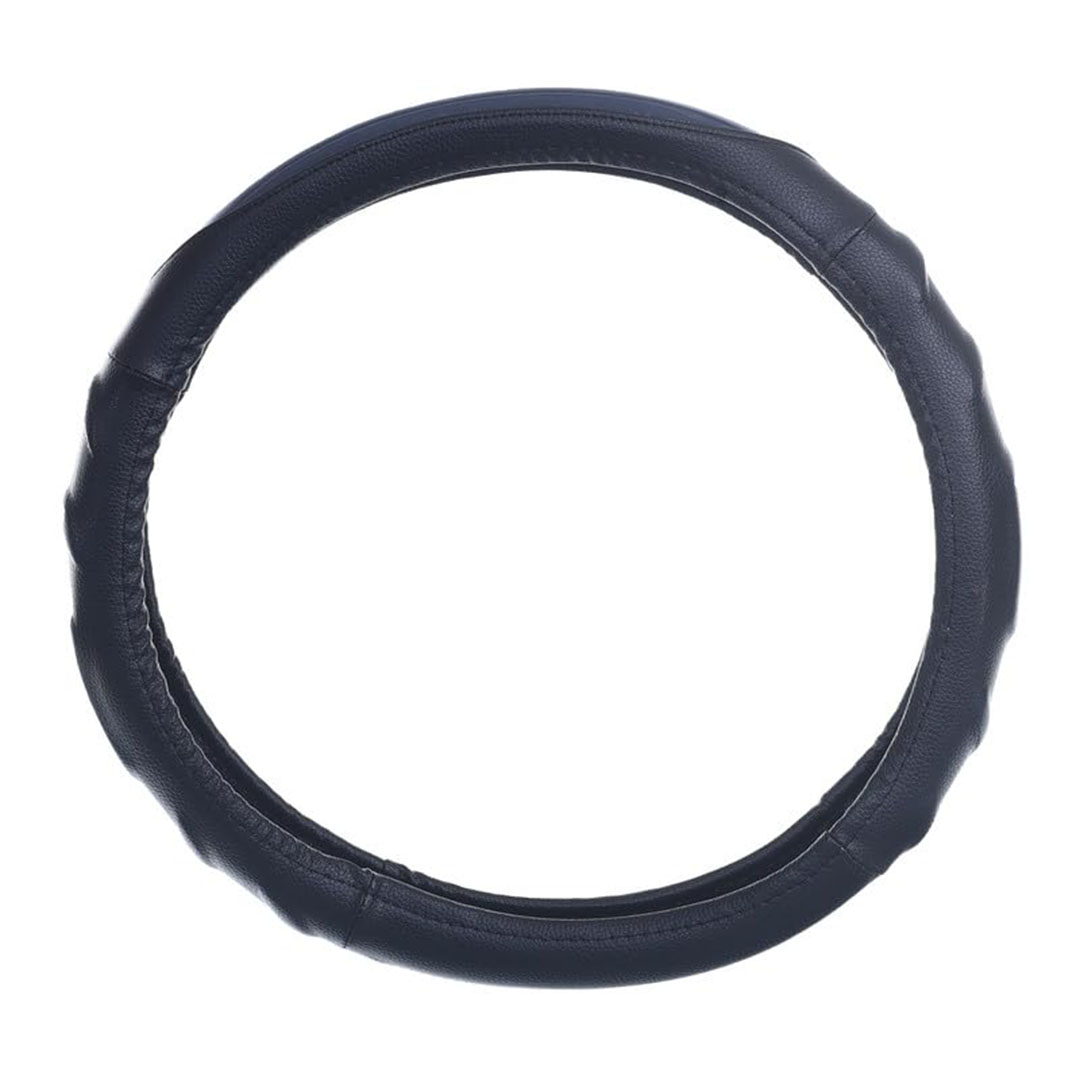 غطاء طارة دركسيون من الجلد والمطاط وألياف الكربون - أزرق داكن