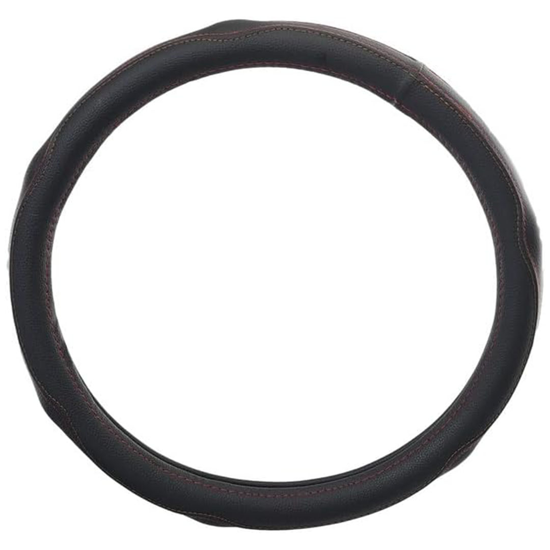 غطاء طارة دركسيون من الجلد - أسود