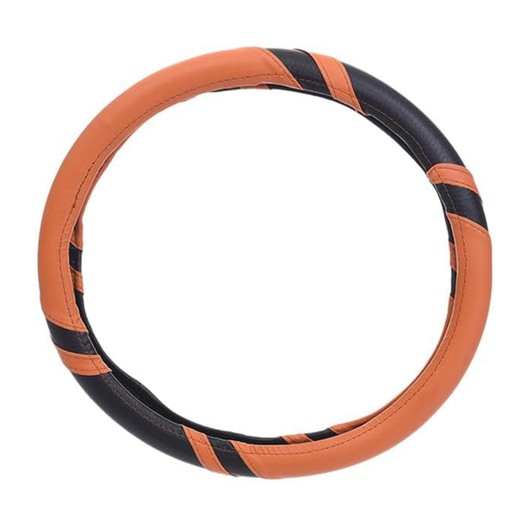 غطاء طارة دركسيون من الجلد والمطاط - أسود وهافان