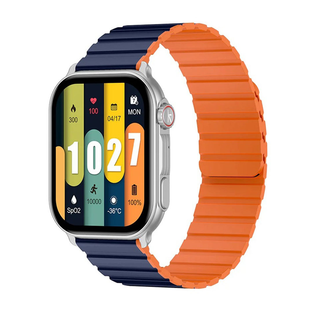 ساعة ذكية كيسليكت KS Pro - تدعم المكالمات - حزام مزدوج - فضي