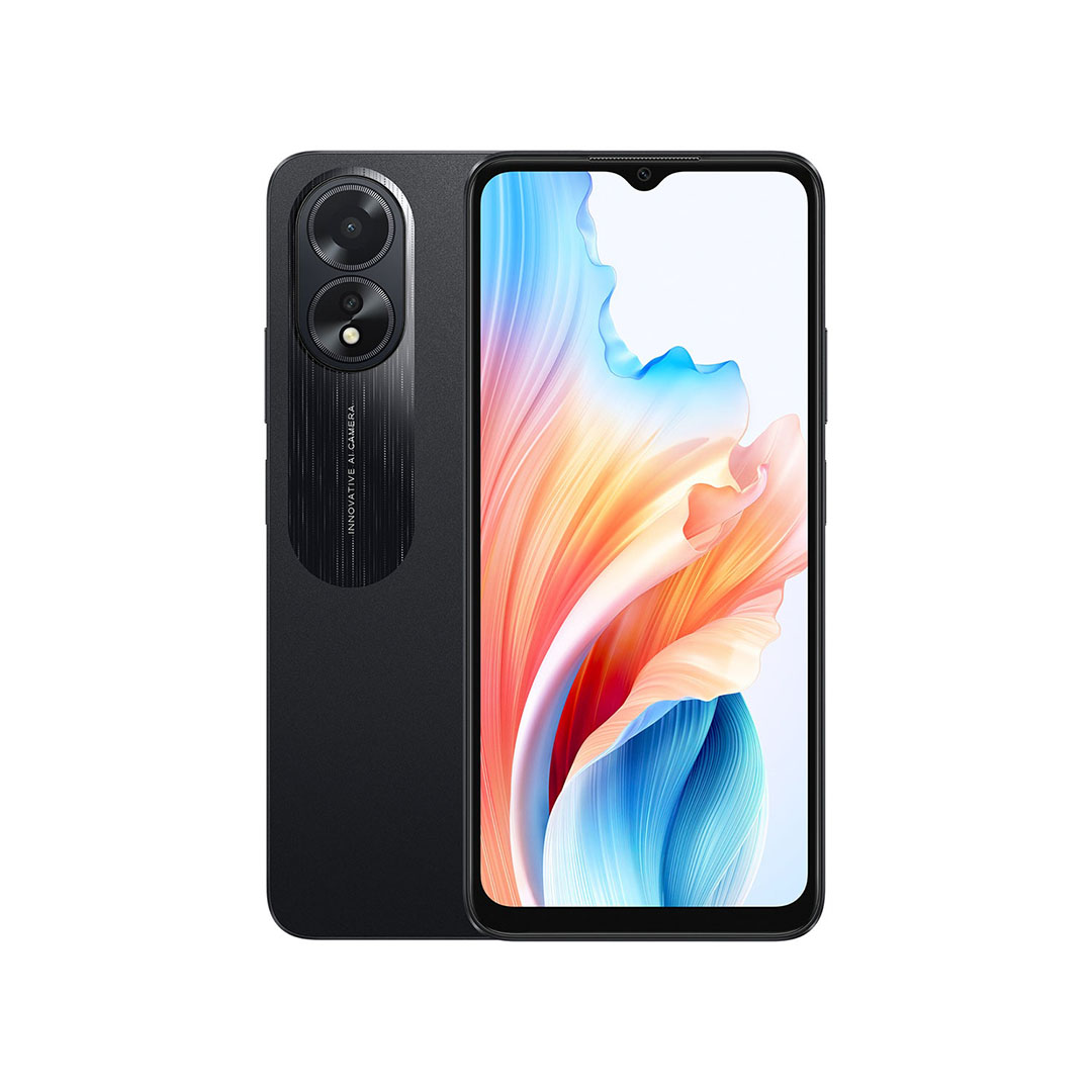 اوبو A18 موبايل - 128/4 جيجا - شريحتين - 4G - أسود - iq-23