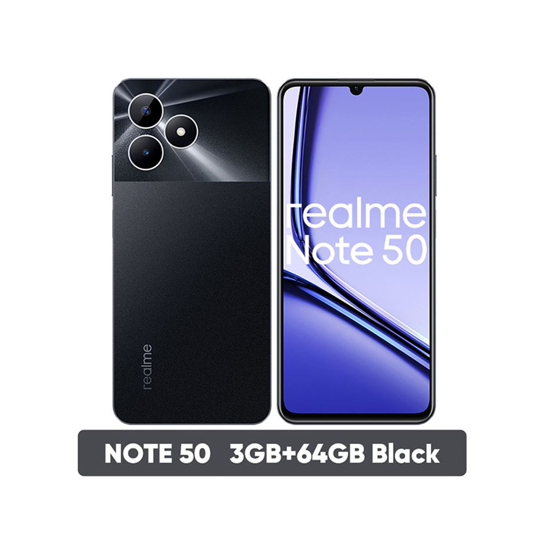 ريلمي نوت 50 - 64/3 جيجا - شريحتين - 4G - أسود