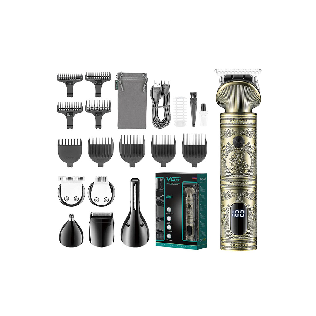 V-106 ماكينة حلاقة قابلة للإعادة الشحن - ذهبي