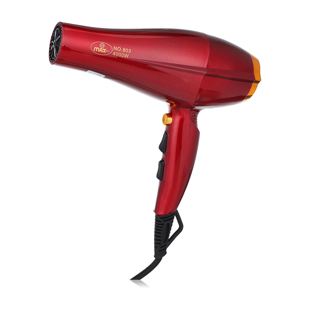 MAX-803 مجفف الشعر الكهربائي - 4000 وات - أحمر