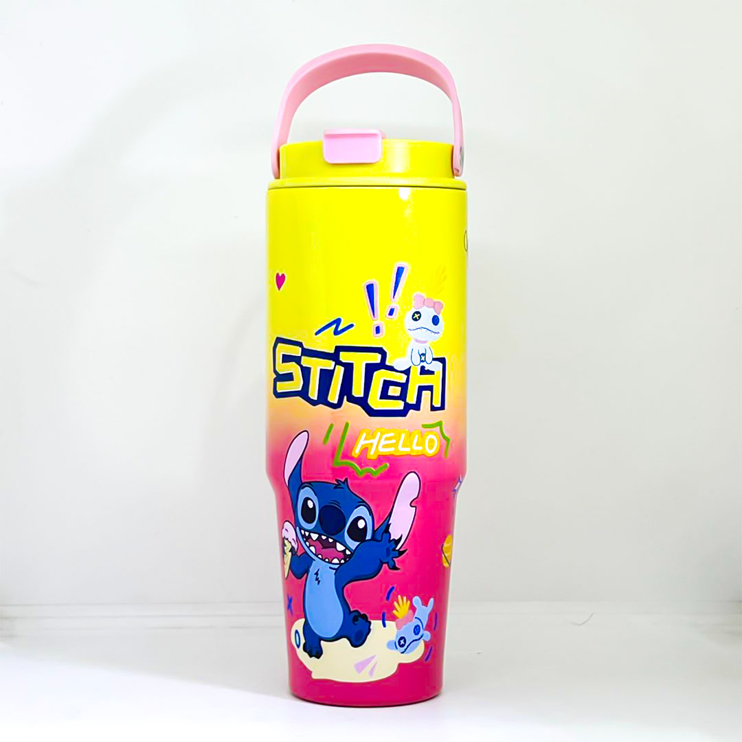 مج حراري بشفاطة ستيتش - 900 مللي - أصفر/أحمر