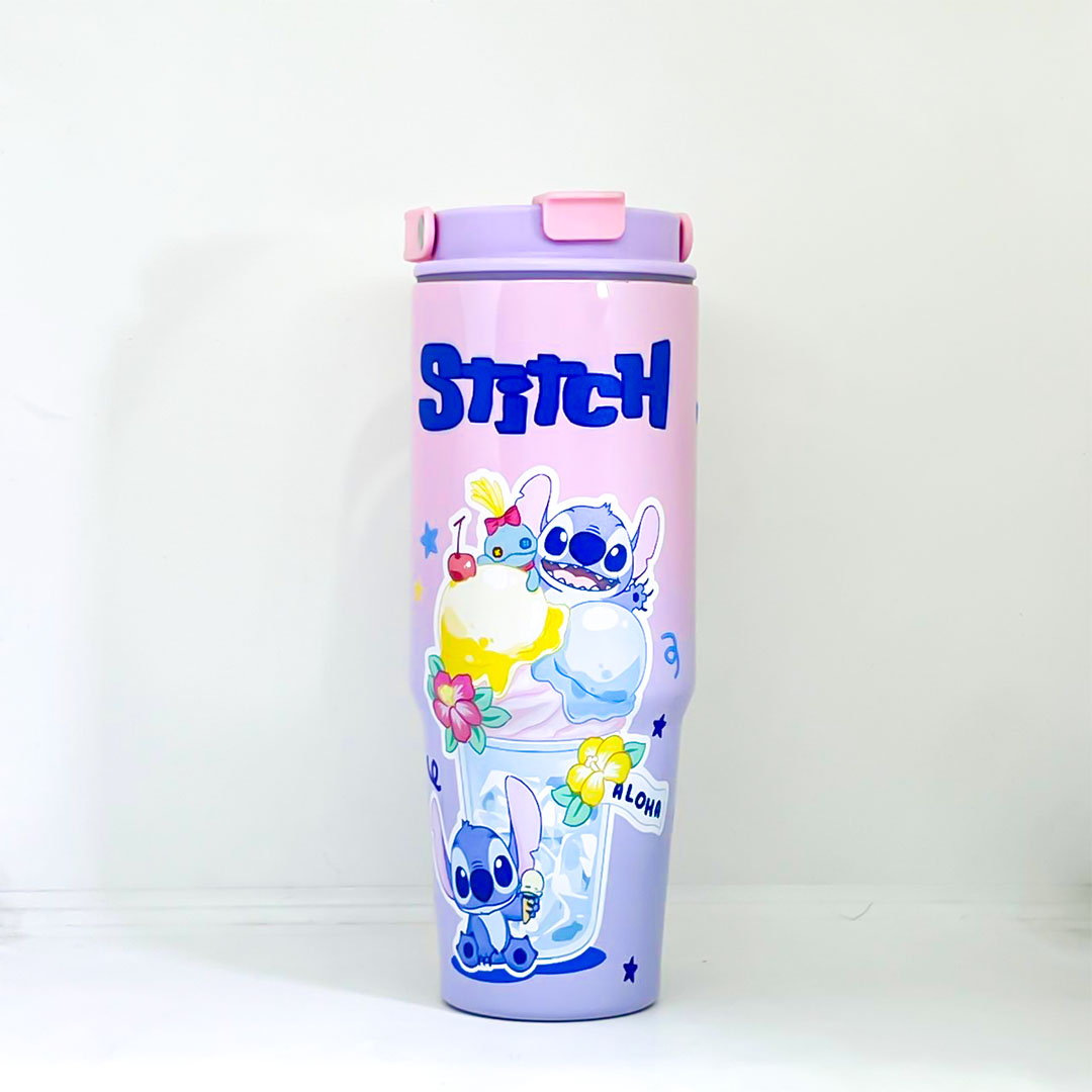 مج حراري بشفاطة ستيتش - 900 مللي - بينك/بنفسجي