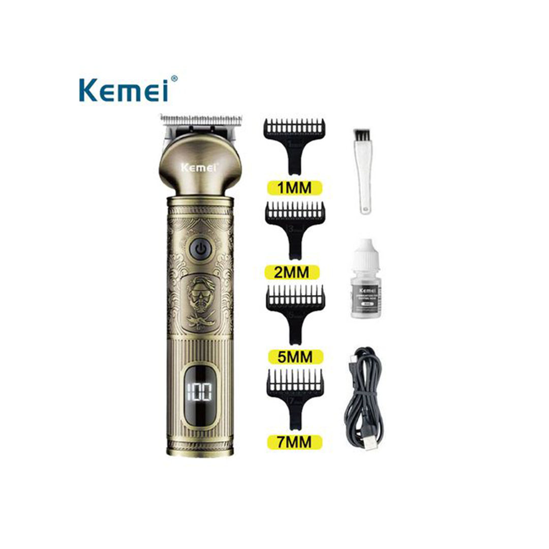 km-1635 ماكينة حلاقة قابلة للإعادة الشحن - ذهبي