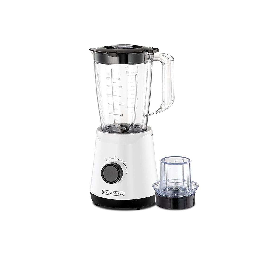 بلاك أند ديكر خلاط كهربائي بمطحنة - 500 وات - أبيض - BX520-B5