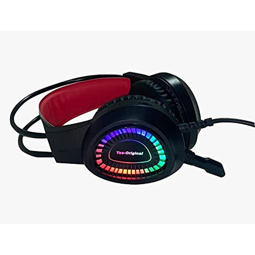 هيدسيت جيمينج Yes-Original مع مايك وإضاءة RGB - أسود