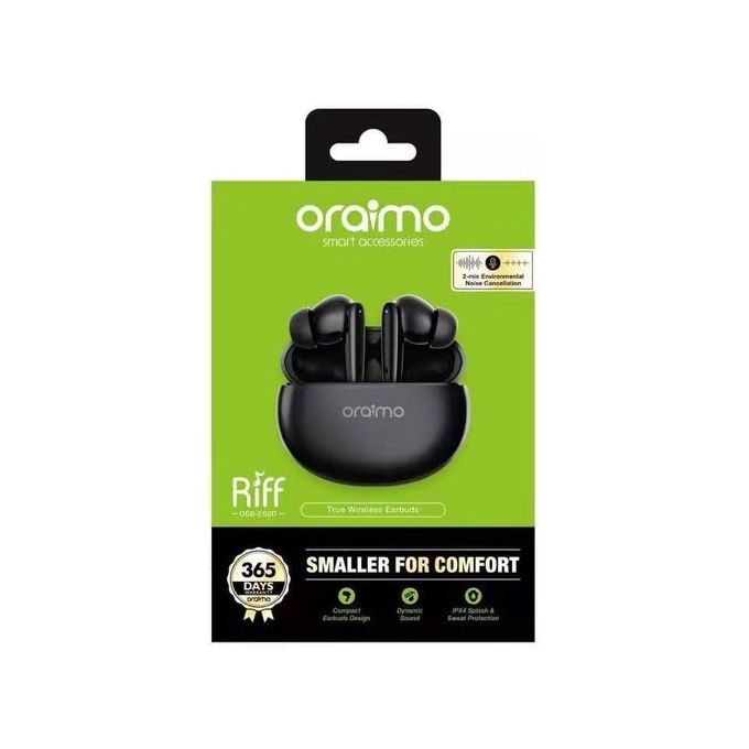 سماعة اذن لاسلكية اورايمو ريف - اسود - OEB-E02D 