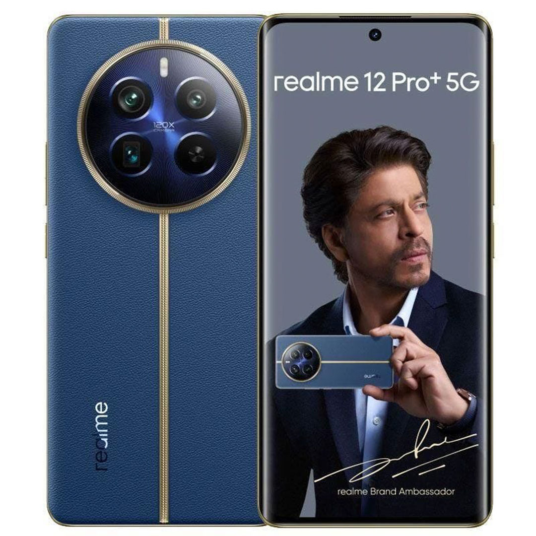ريلمي 12 برو بلس موبايل بشريحتين - 512 / 12 جيجا - 5G - أزرق مع ساعة سمارت T800