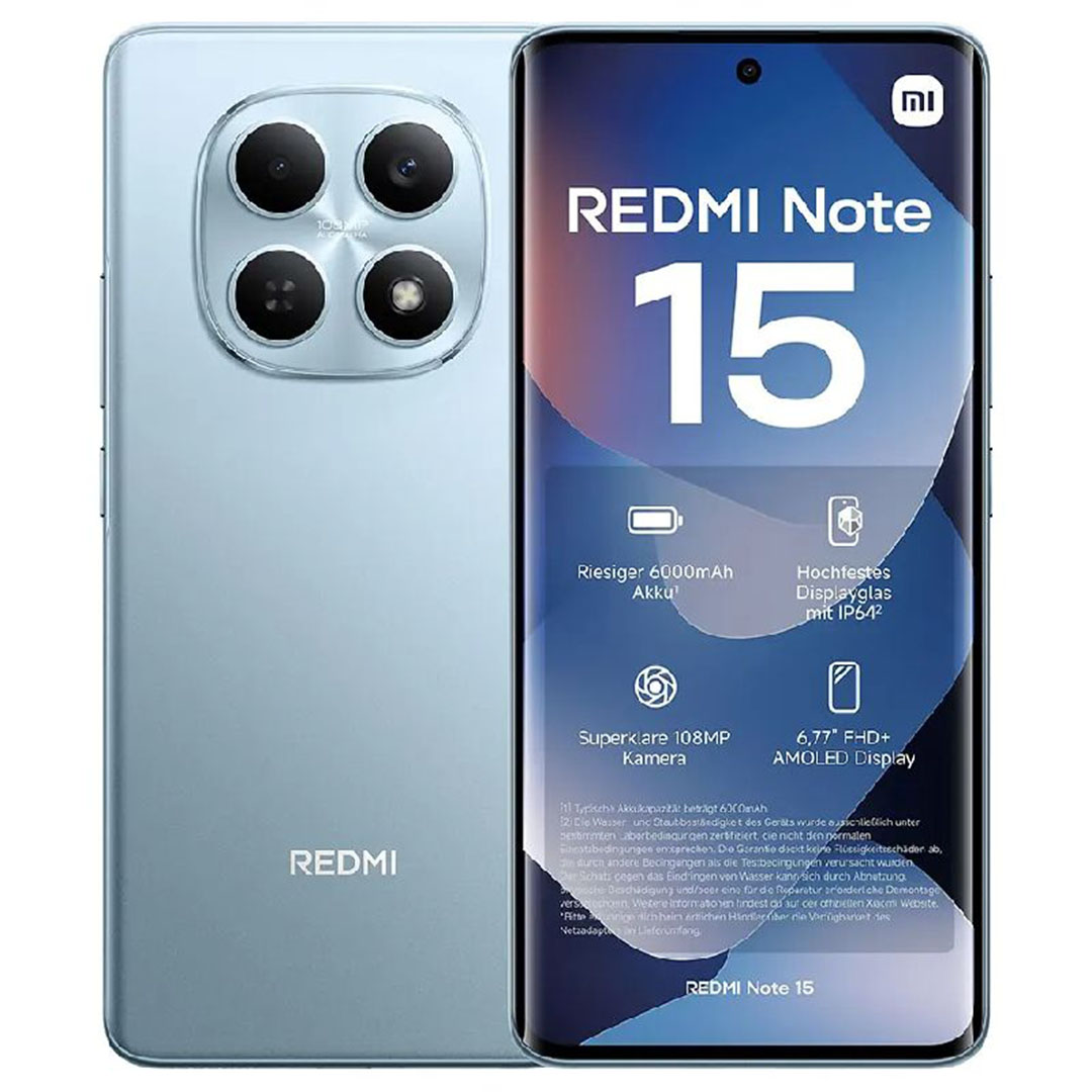 شاومي ريدمي نوت 15 - 256 / 8 جيجا - بشريحتين - 5G - أزرق