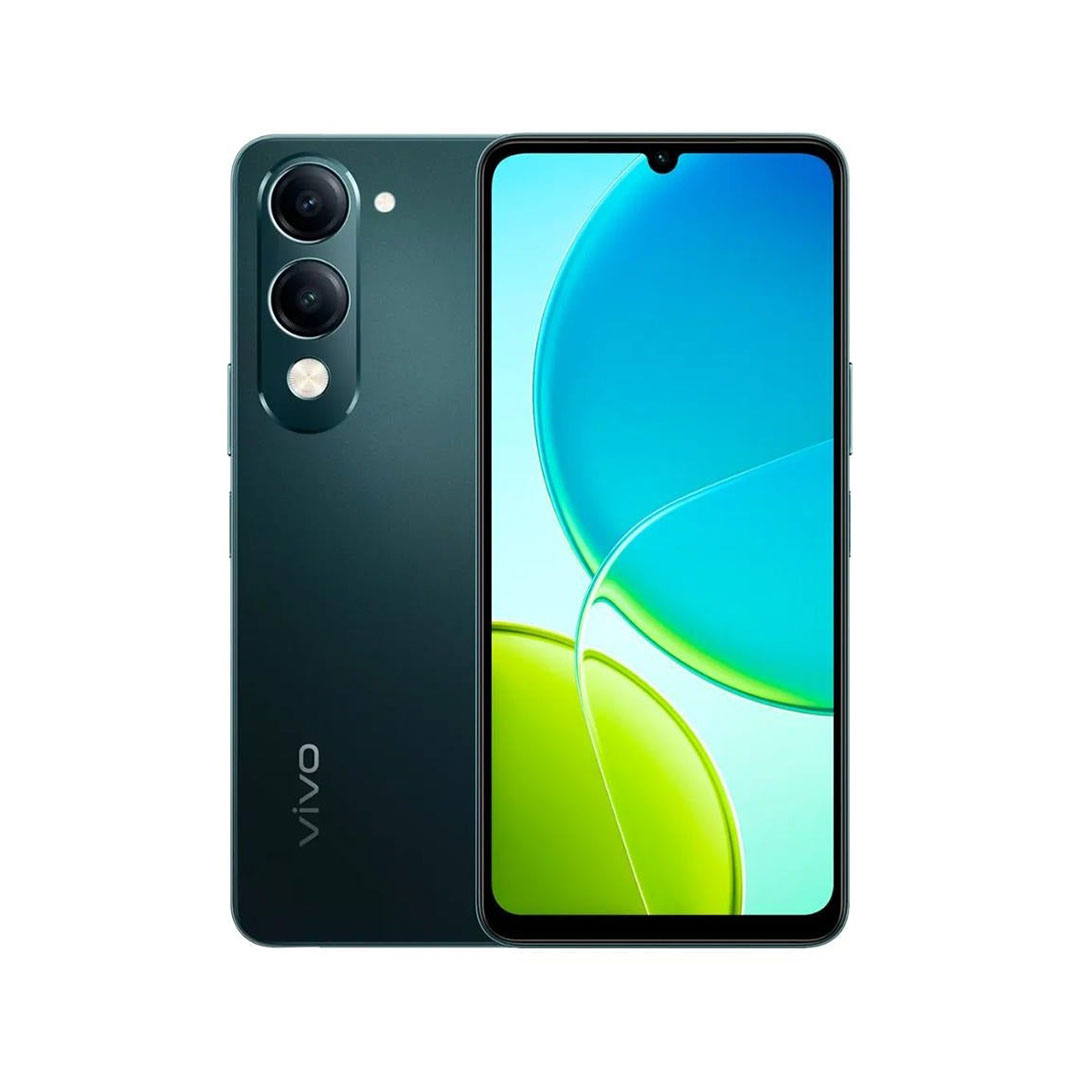 موبايل فيفو Y04 - 128/4 جيجا - 4G - أخضر - سماعة أذن لا سلكية هدية