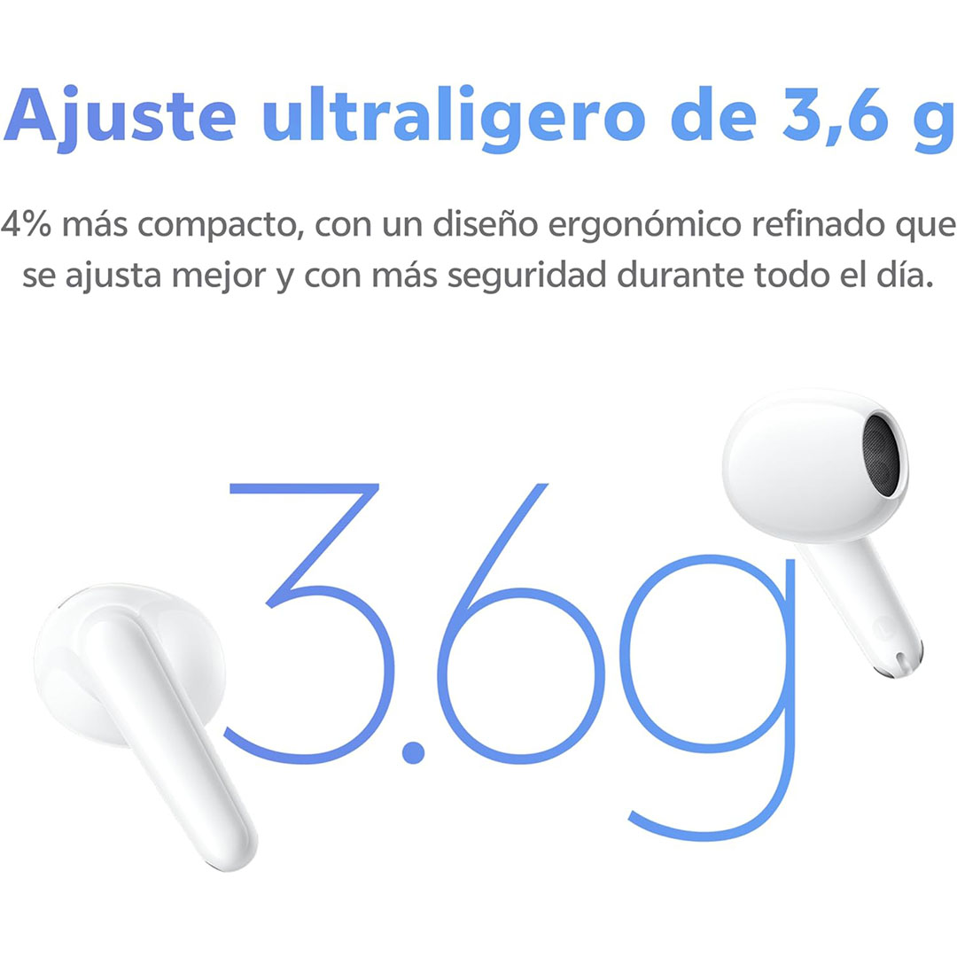 سماعات لاسلكية فيفو - حتي 50 ساعة - أبيض - buds air 3