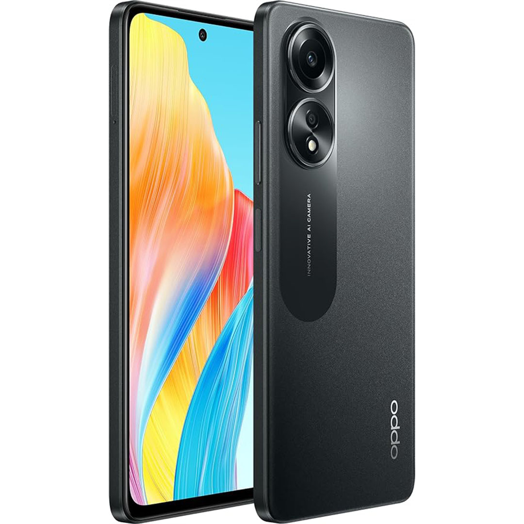 اوبو A58 موبايل - 128/6 جيجا - شريحتين - 4G - أسود - tb-25