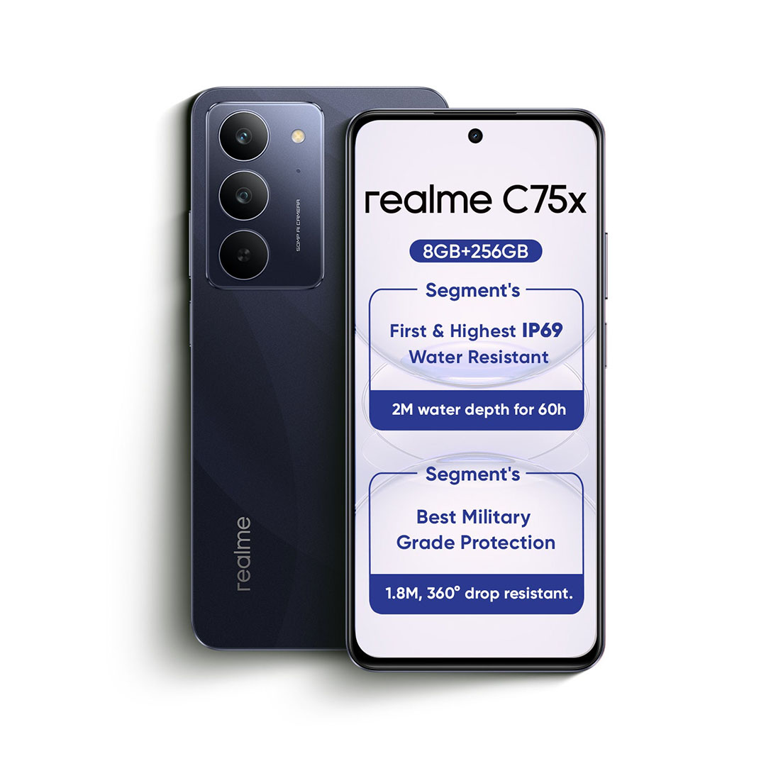 ريلمى C75X - رامات 8 جيجا - 256 جيجا بايت - شريحتين - 4G - أزرق - سماعة أذن لا سلكية هدية