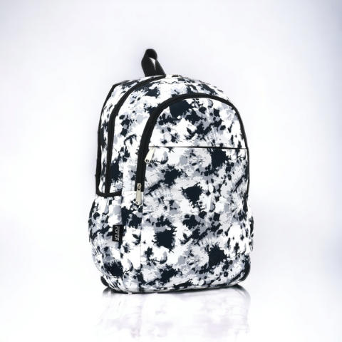 شنطة ظهر للجنسين - أسود/أبيض FNE-005