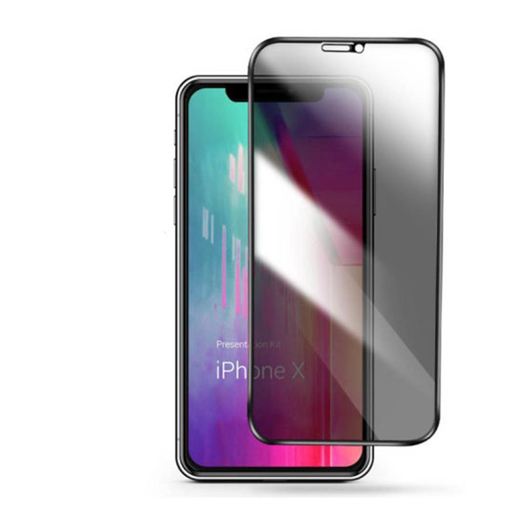 واقي شاشة زجاج لموبايل أيفون 11 - أسود