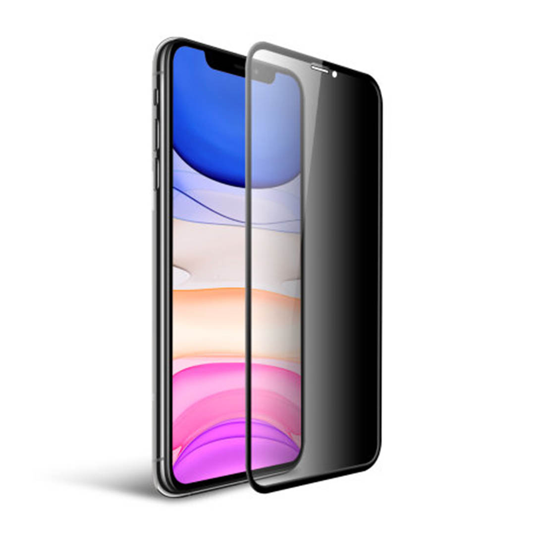واقي شاشة زجاج لموبايل أيفون 11 برو ماكس - أسود