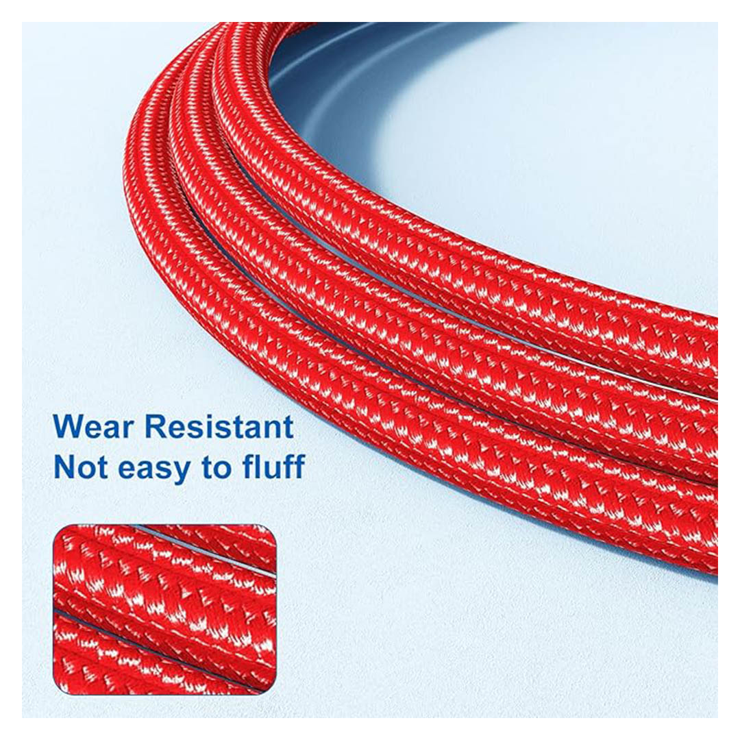 كابل شحن سريع USB/Lightning - 3 متر - أحمر