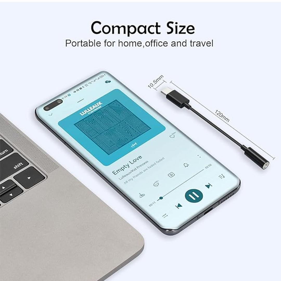 كابل محول Aux/Type-C - أسود