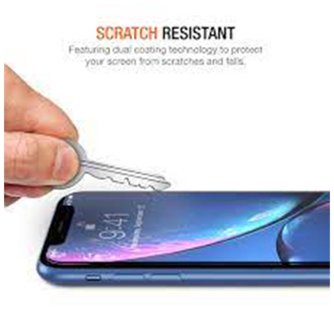 واقي شاشة زجاج لموبايل أيفون 11 - أسود