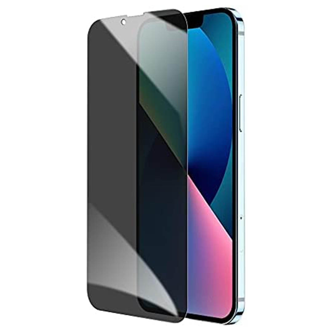 واقي شاشة زجاج لموبايل أيفون 13 - أسود