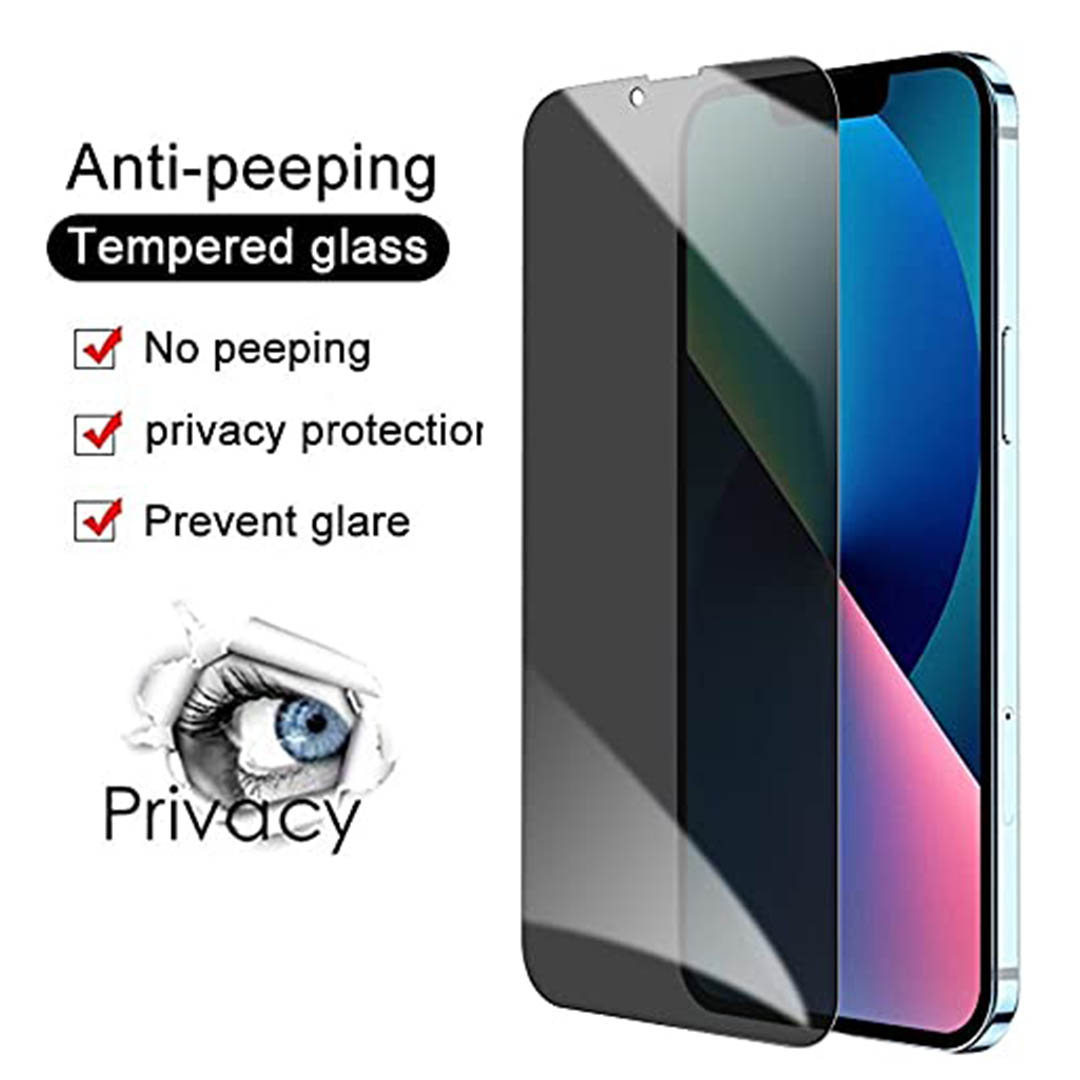 واقي شاشة زجاج لموبايل أيفون 13برو - أسود