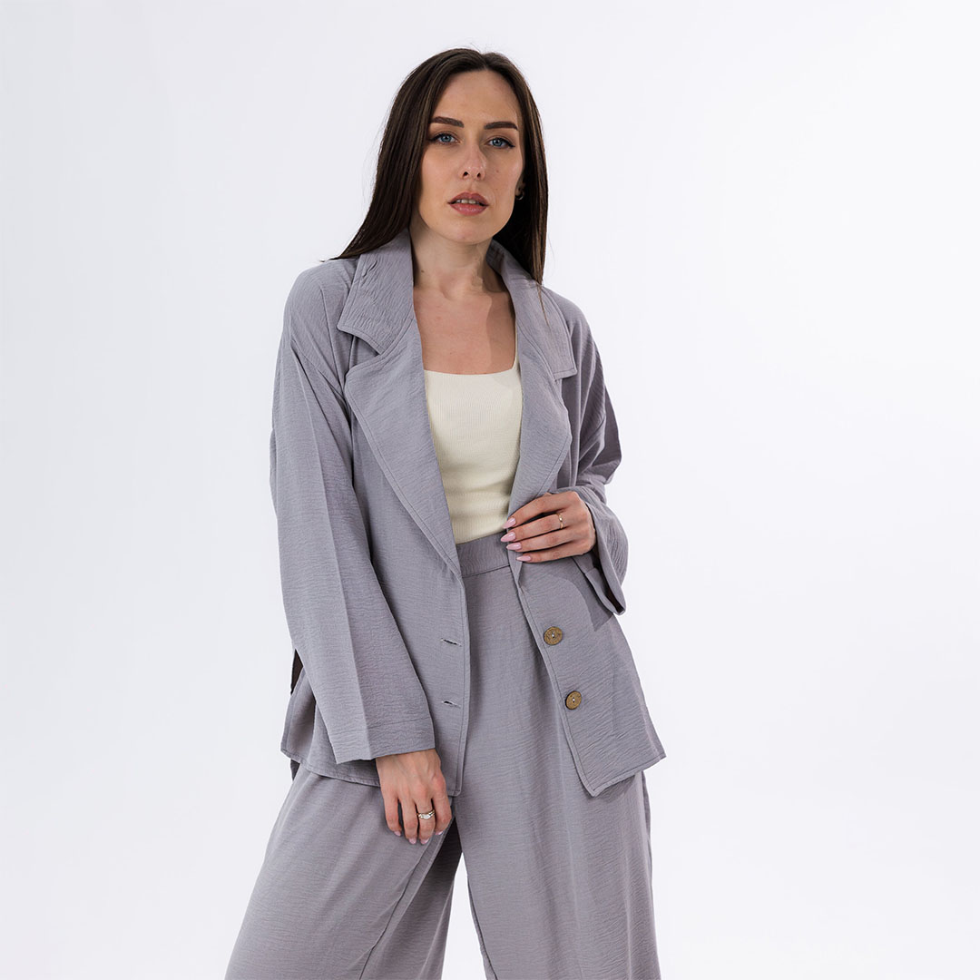 بدلة كتان حريمي - 2 قطعة