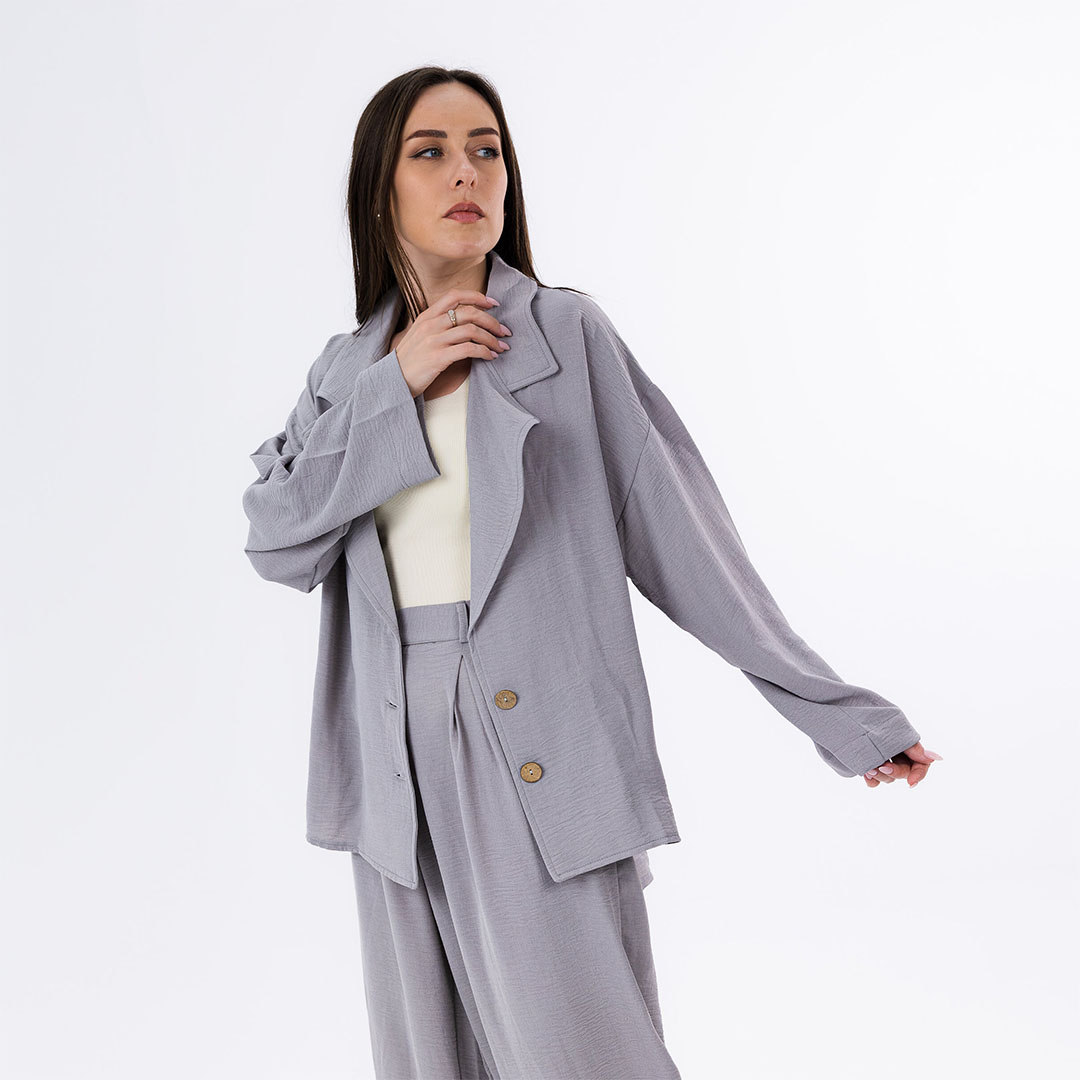 بدلة كتان حريمي - 2 قطعة