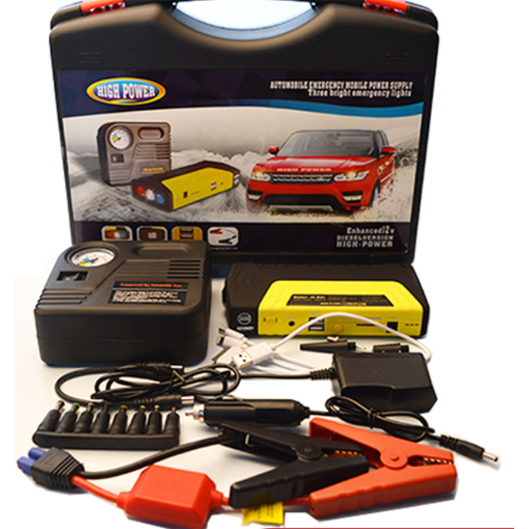 جهاز بدء تشغيل عالي الطاقة مع ضاغط هواء - 50800 مللي أمبير/ساعة