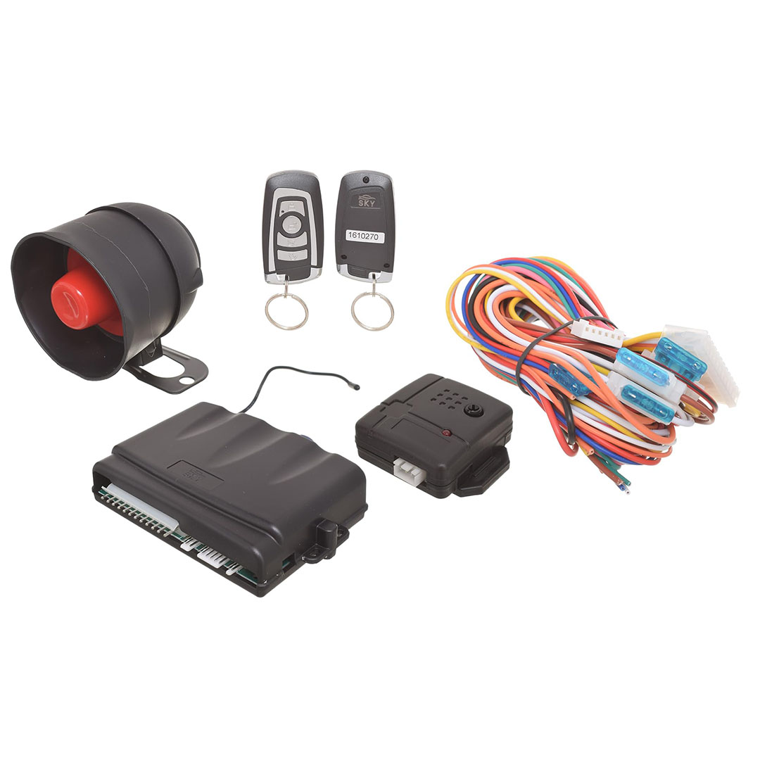 وحدة تحكم للسيارة (قفل مركزي) 2 ريموت - أسود