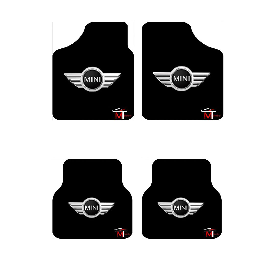 دواسة للسيارة - ميني كوبر - 4 قطع - أسود